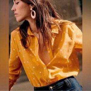 Polka Dot Orange Women's Top